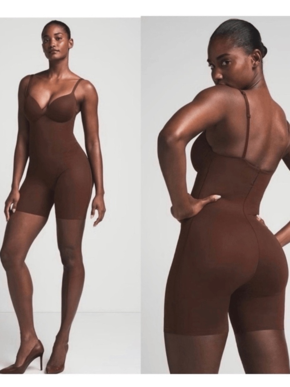 SKIMS Ultimate Body Push-Up Enhancing Padded Midthigh Bodysuit SMALL NWT